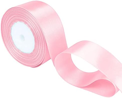 Trimming Shop Gold Ribbon Roll - 25mm x 25 Metres - Double Sided Satin Brightly Coloured - 100% Polyester - for Gift Wrapping, Decorating, Arts and Craft - Machine Washable