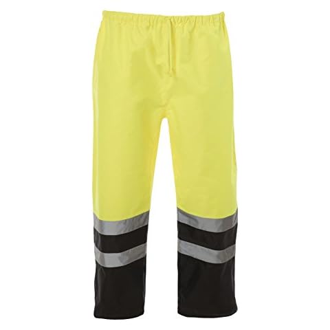 JORESTECH Light Weight Waterproof Rain Pants ANSI/ISEA 107-2015 Class 3 Level 2 Black and Yellow (Extra Large) Cover