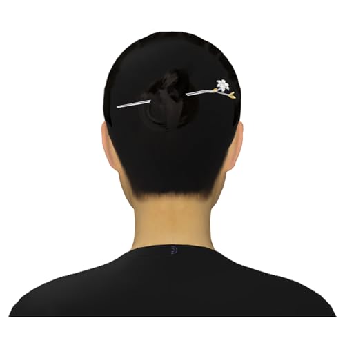 Épingle à cheveux en argent Hanfu 708 : le lys d'exception ciselé à la main