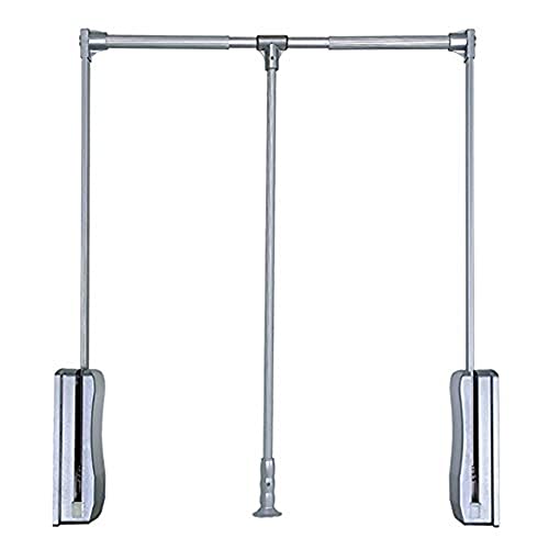 Rail coulissant pour penderie de chambre dressing ordonné chromé