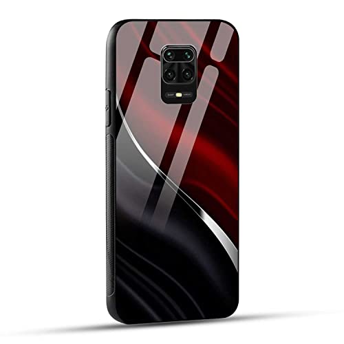 Image of NDCOM for Redmi Note 9 Pro Max Cover | Redmi Note 9 Pro Cover | Poco M2 Pro Back Cover | Redmi Note 10 Lite Back Cover | Abstract Pattern Printed Glass Case