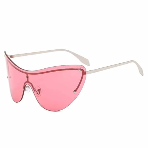 Lunettes de soleil œil de chat surdimensionnées punk avec protection UV400