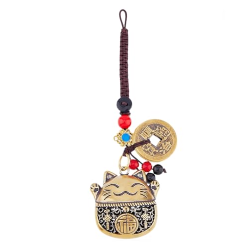 GONZTEL 1 pieza Llavero Maneki Neko Estilo, Llaveros Gato la