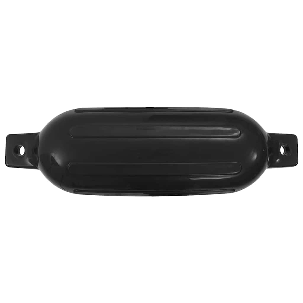 Parafango per barca, nero, 58,5 x 16,5 cm, in PVC, 4 pezzi, con pompa, robusto accessorio per barca, per gommoni, ponton, porti e sport acquatici, protezione durante la distruzione e