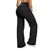 OQQ Yoga Pants Women Stretch High Waist Wide Leg Lounge Pants Stretch Fitness Leggings for Women Black Extra Long