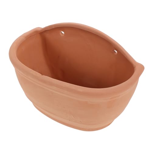 Milisten Wandblumentopf Aus Terrakotta Hängender Tontopf Mit Aufhängeloch Für Balkon Und Garten 11.5X5.5X5.5 Zoll Pflanzgefäß Für Draußen Und Innen Wandpflanzer