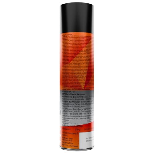 Image of 3M Black Plastic Restorer, Black Coating for Unpainted Exterior Plastic Parts (270g, Pack of 1)