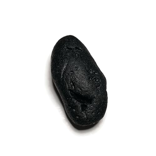 Image of Rare Indochinite Black Tektite 41g, Raw Meteorite Impact Glass, 1pc 59mm Natural Specimen, from Vietnam ID#I