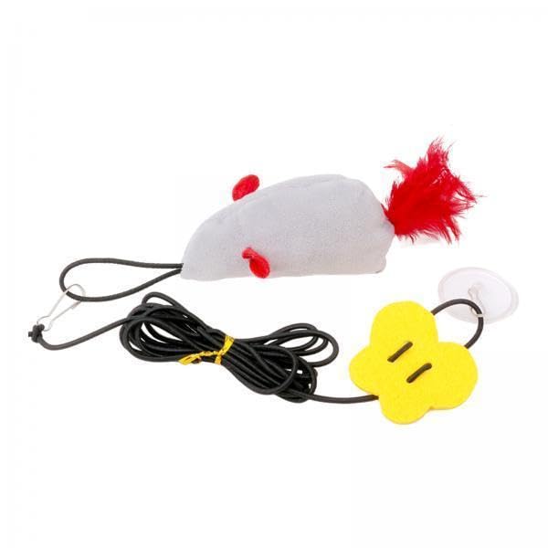 Baoblaze 6X Juguete de Peluche para Gato con Puerta Colgante, Ratones Retráctiles de Felpa, Juguete de Hinchable para Actividad de Gato para,