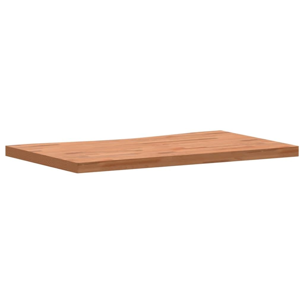 vidaXL Schreibtischplatte, Tischplatte, Esstisch, Arbeitsplatte für Büro, massives Buchenholz, 100 x 55 x 4 cm