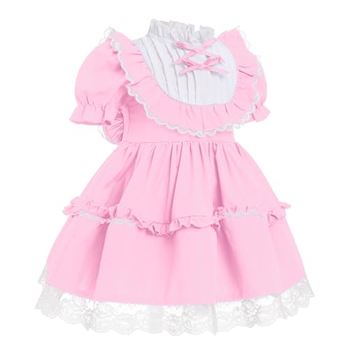 ODASDO Baby Girls Toddler Kids Vintage Ruffle Short Sleeve Bowknot A-line Pageant Birthday Party Dress with Headband Set 1-5T3