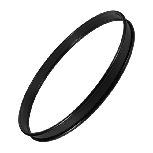 Toddmomy 16 Inch Metal Snare Drum Hoop Black Coated Drum Counterhoop for Percussion Instrument Maintenance