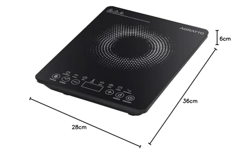 AGRATTO COOKTOP INDUCAO ACKI01I-01 PRETO 1 BOCA 1200W 127V glide