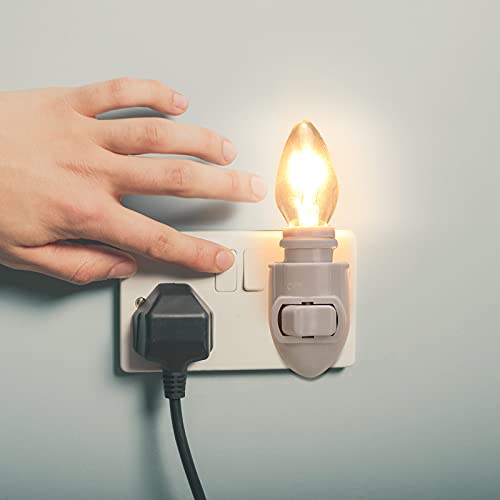 8 Pieces Plug In Night Light Modules And 8 Pieces 4 Watt Bulbs, White Plug In Night Light Set For Making Your Own Night Lights, Bathroom, Hallway, Garage, Bedroom, Nursery, Stair, Landing, Kitchen #TOP5