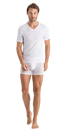 HANRO Men's Natural Function Short Sleeve V-Neck Shirt 73185