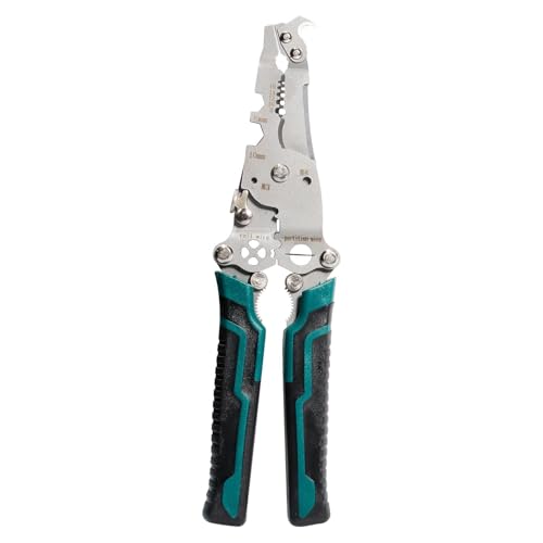 Image of All in 1 Multifunction Stainless Steel Wire Stripper /Wire Crimping Tool, Wire Cutter, Wire Crimper, Cable Stripper, Wiring Tools (Black wire stripper)