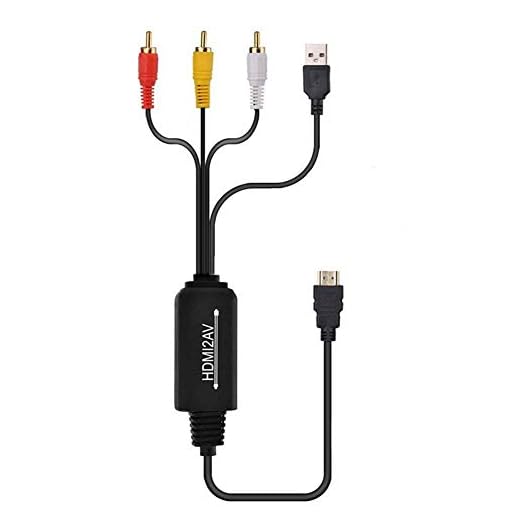 1080P AV till HDMI-omvandlare 3RCA CVBS-omvandlare Komposit till AV-omvandlare Stöd för PAL NTSC 1080P för för WII PC Bärbar Xbox PS3 PS4 TV STB VHS VCR-kamera DVD-spelare
