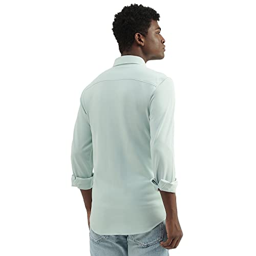 Image of UNITED COLORS OF BENETTON Men's Cotton Solid Slim Fit Shirt