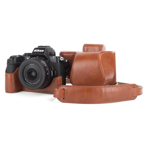 Funda MUZIRI KINOKOO para cámara Nikon Z50 II, cuero PU, marrón