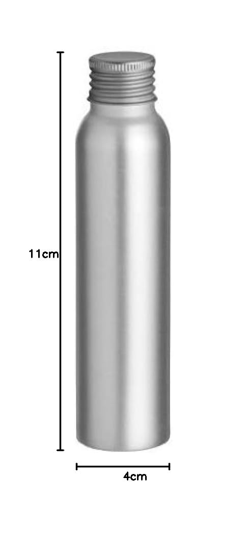 12 flaconi in alluminio, 100 ml, con tappo in alluminio