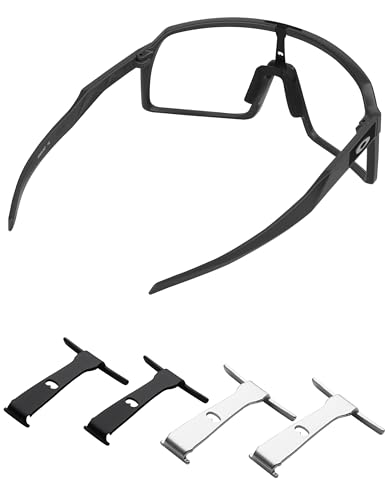 Image of Metallic Replacement Wicket for Oakley Sutro OO9406 /Sutro Asian Fit OO9406A /Sutro S OO9462 Sunglasses - Black+Black+Silver+Silver