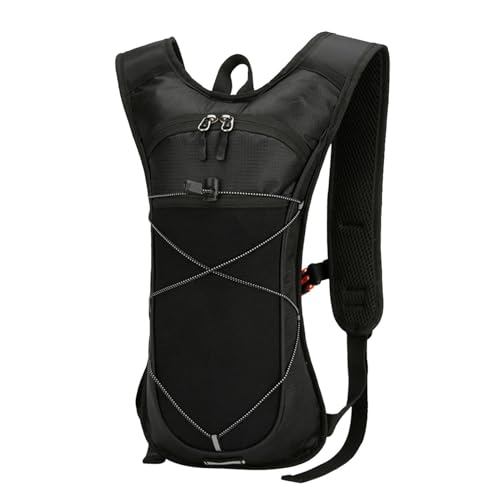Mochila Hidratación, Mochilas De Hidratación con De Agua, Nylon Ligero con Bandas Reflectantes, Correas Ajustables para Caza, Running, Motociclismo Y Escalada