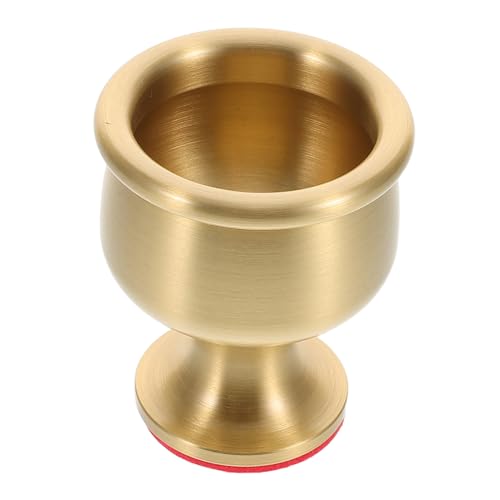 Sosoport Copa Vintage de Latón para Ofrendas y Decoración Espiritual Pequeña y Multifuncional para Agua de Sacrificio Hogar y Altar