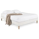 Design épuré et moderne : Son revêtement textile recouvre les lattes pour un style élégant et une finition haut de gamme, tout en réduisant l’usure et la poussière.
