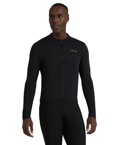 FALKE Biking Jersey Longsleeved M L/S SH Hilo Funcional regulación de la Humedad 1 Pieza, Maillot Hombre, Negro (Black 3000), L