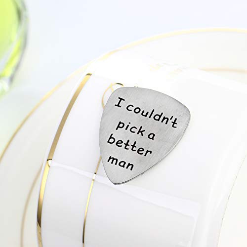 Yeeqin Gifts From Wife Girlfriend I Couldn't Pick A Better Man Guitar Pick Gift For Men Boyfriend Husband Gifts Jewelry #TOP3