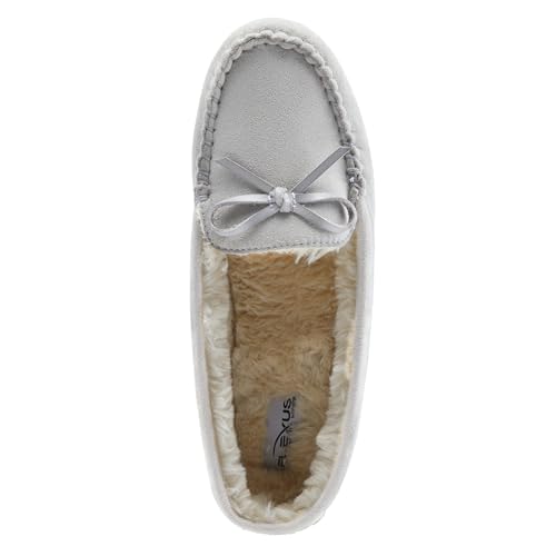 Flexus Spring Step Danda Moccasin Slippers for Women - Faux Fur Shoes for Indoor Use - Comfortable Slip-On House Slippers4