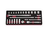 KTC nepros 3/8' Sq. Socket Wrench Set 26 pcs NTB3X26C