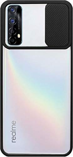 Avianna Shutter Case Cover Realme Narzo 30 4G Hard PC Camera Protection Shutter Translucent Back Cover Case for Realme Narzo 30 4G - Black