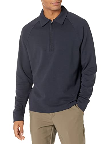 Vince Men's Dbl Knit Qtr Zip Raglan