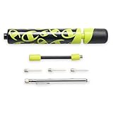 Champion Dual Action Air Pump for Balls (Evening Primrose/Black), Replacement Hand Pump with Dual Action Design, Pressure Gauge, Flexible Hose & 3 Needles, Easy-to-Use, for Sports and Exercise Balls