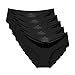 Produktbild Goldenlight 5 Pack Damen Slips Nahtlos Unterwäsche Bikinis Taillenslips Seamless Unsichtbare Dehnbare Bequeme Panties Hipsters (Tag L - EU S, Schwarz)