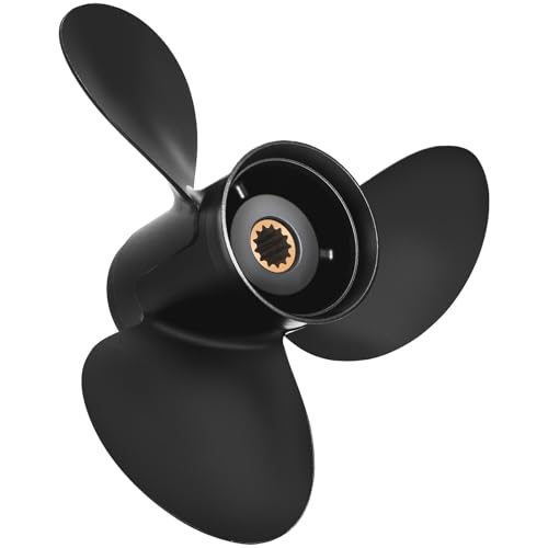 VQPROPs OEM Boat Propeller 12 1/4x15 Aluminum Prop Fit BRP Johnson Evinrude OMC Stern Drive 40-75 HP Outboard Motor 13 Spline Tooth Parts No.778774 RH