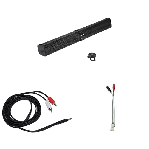 Kicker PowerBar 47KPB2 10 Speaker Amplified Sound Bar & Non-Ride Command RCA Adapter