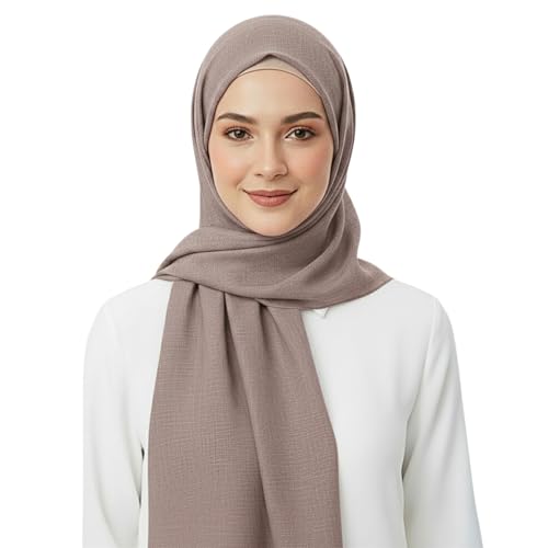 Hijab en viscose unie pour femme foulard fluide 200x105cm
