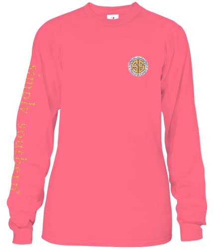 Youth are You Listening Christmas Cow Long Sleeve T-Shirt Pink2