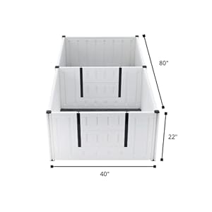 Artemis Whelping Box for Dogs and Puppies - Large Medium Whelping Birthing Supplies for Puppy Safety-Washable Kit with Liner-Birth -Containment Birthing and Playpen Boxes (Plus 80" X 40", White) Artemis Whelping Box for Dogs and Puppies Large Medium Whelping Birthing Supplies for Puppy Safety Washable Kit with Liner Birth Containment Birthing and Playpen Boxes Plus 80 X 40 White