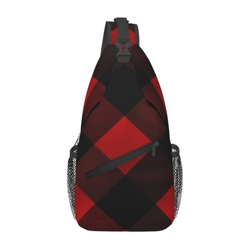 Mochila bandolera cruzada para hombre negra miniatura 1