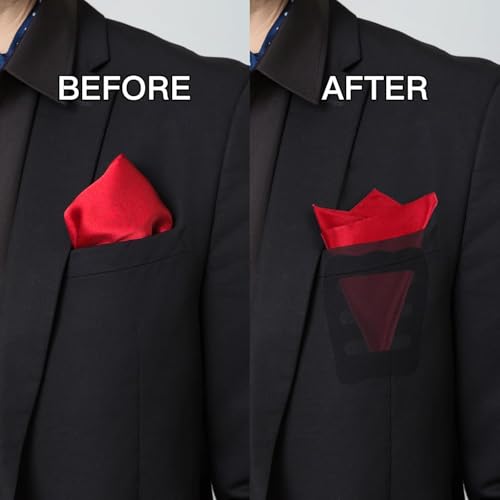 Image of DAISYSILK Pocket Squares for Men, 100% Mulberry Silk Pocket Square, Luxury Men's Pocket Square for Suits & Tuxedos