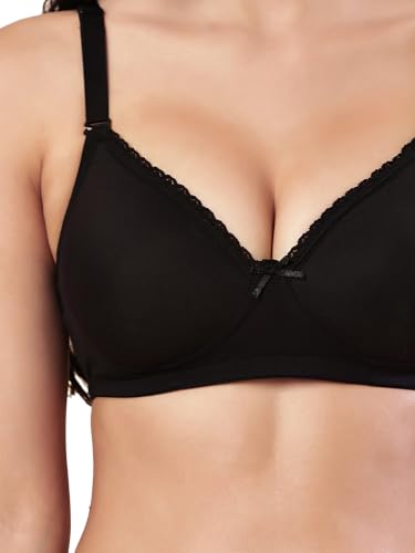 Image of Women's Seamless Padded Non Wired Cotton Stretch Everyday Bra| Detachable Straps | Transparent Straps Included