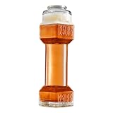 Dumbbell Beer Glasses, Giant Lifting Beers 26oz Glass | Large Weightlifting to Scale Funny Beer Mug | Birthday, Christmas Gift Men & Women, Dad Cool Whiskey & Water Glasses Perfect, Gifts - 1 Set