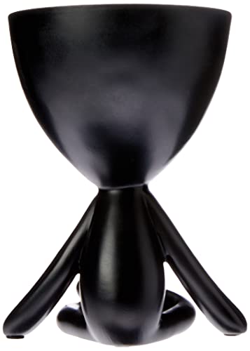 Vaso Decorativo em poliresina - Preto - 14x10,5x10 cm - Mart