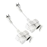 Timisea 2 Stück Zweifach-Steckdose Außen wasserdichte 2-Fach Steckdosenleiste ohne Kabel für Garten Terrasse & Balkon Schukostecker mit Schutzdeckel– Ideal für Poolpumpe Beleuchtung Waschmaschine