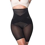 GANAYAN Women Tummy Control Body Shaper Shorts - High Waist Thigh Slimmer Shapewear Waist Trainer Pa