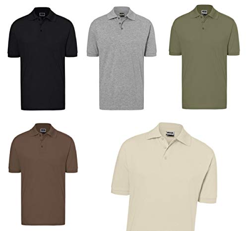 Lot 5 polos homme noir gris beige marron olive JN pour renouveler les basiques du vestiaire