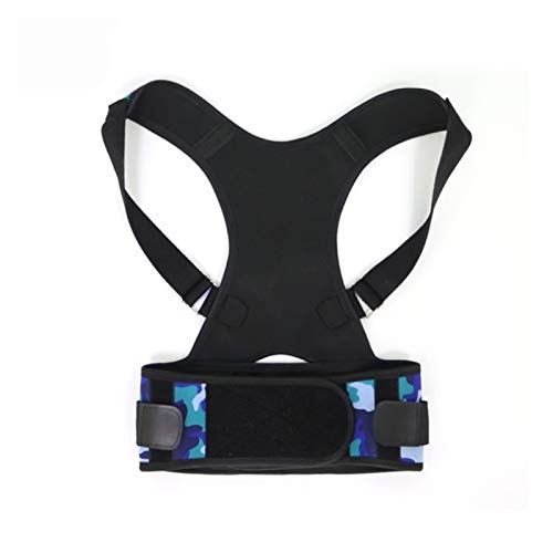 Correction de posture dos droit et maintien lombaire ajustable bleu m - 4